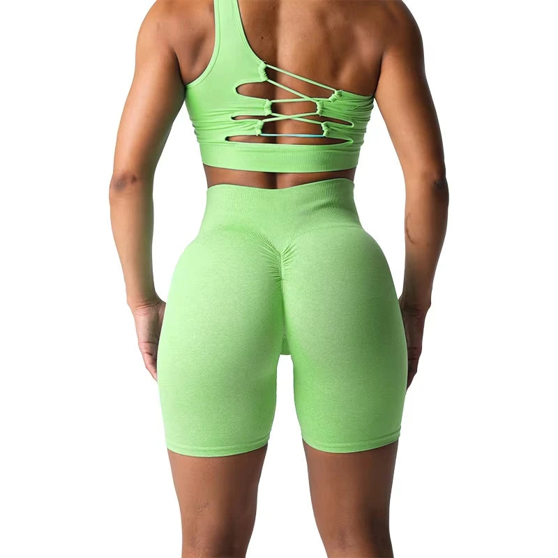 Scrunch Seamless Shorts Spandex Shorts Woman Fitness Elastic Breathable Hip-lifting Leisure Sports Running