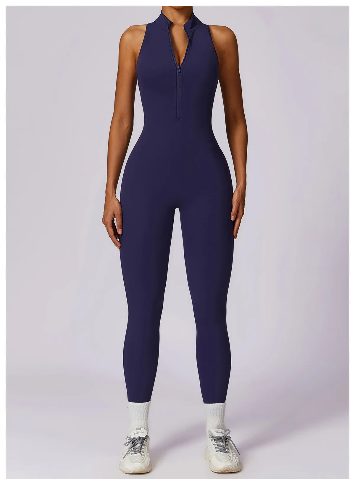 Zipper Yoga Jumpsuit Fitness Sports