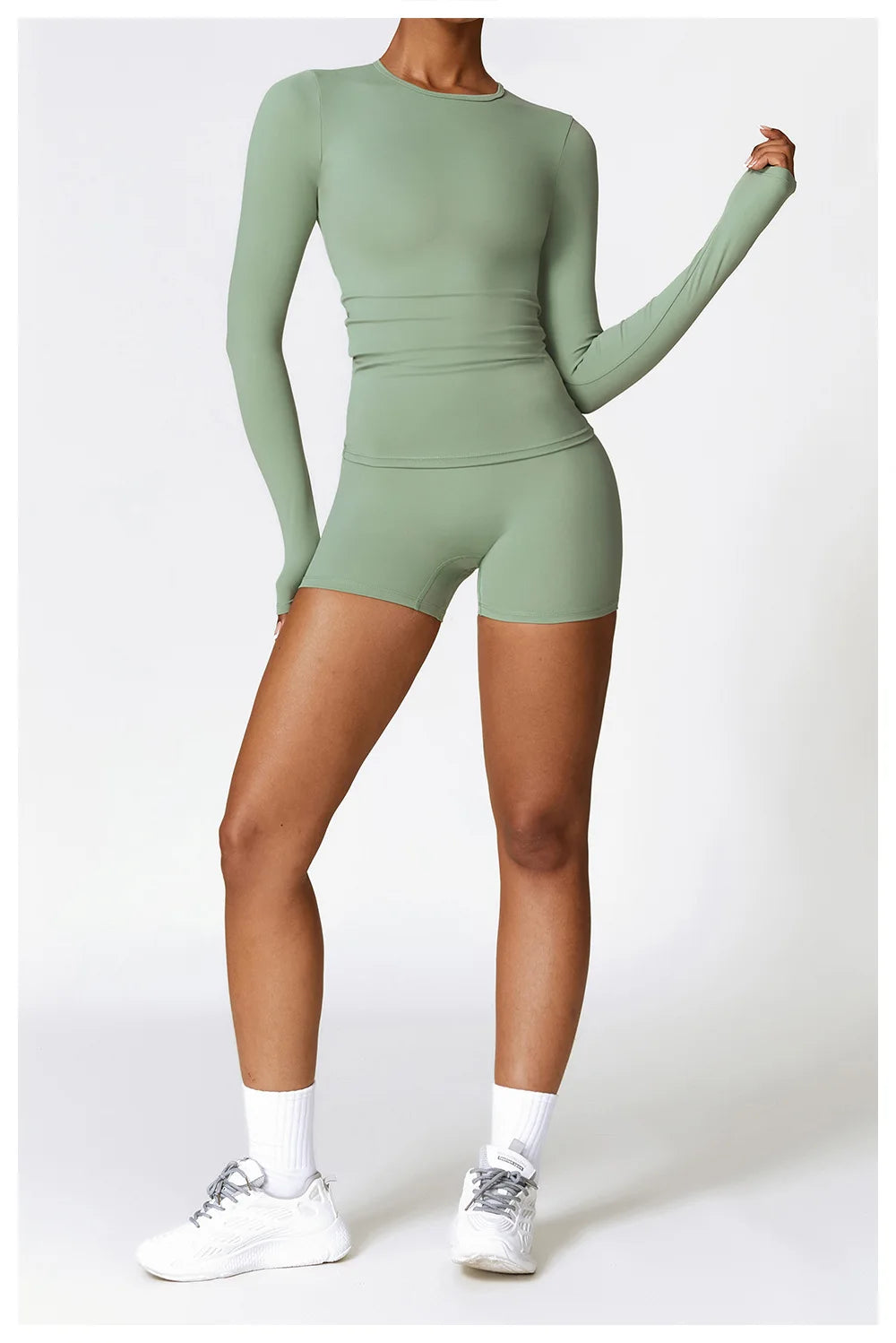 Long Sleeve Fitness Crop Top