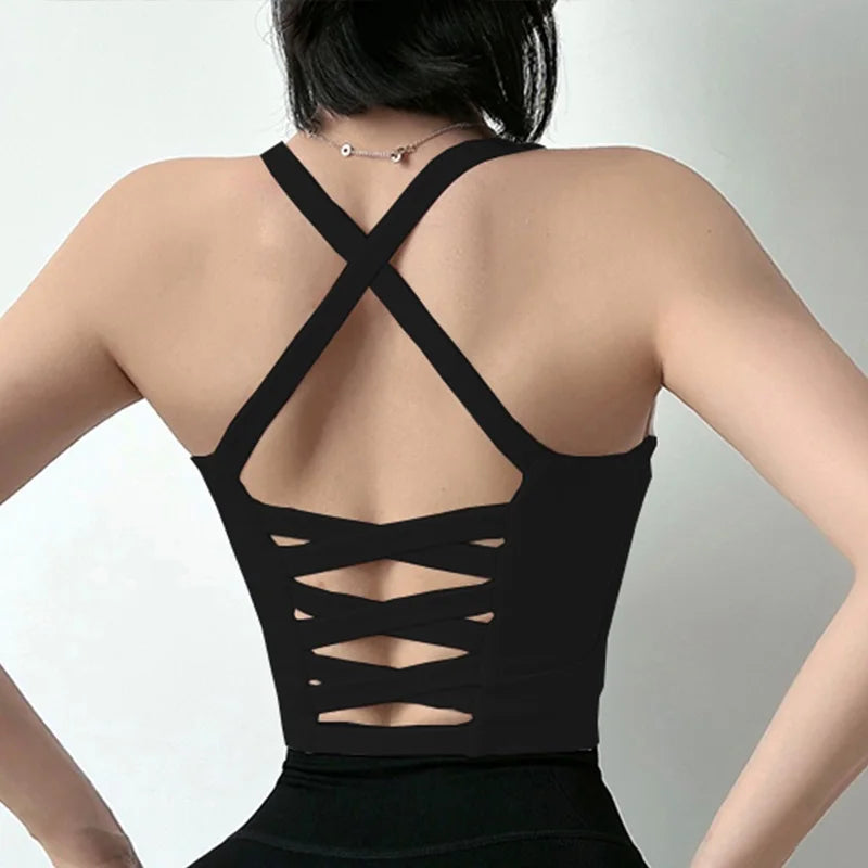 Open Back Fitness Bra