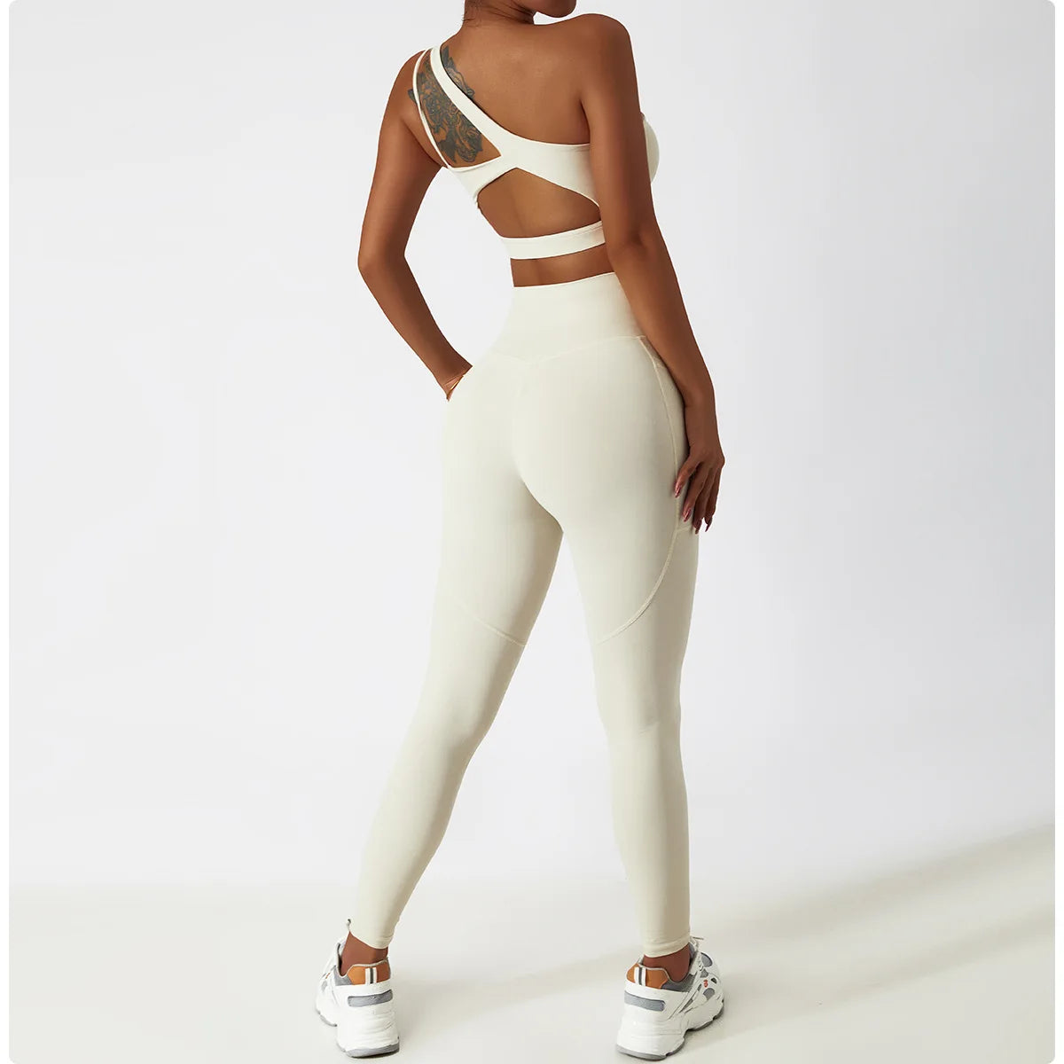 2PCS Seamless Women Tracksuit Yoga Set Workout Sportswear