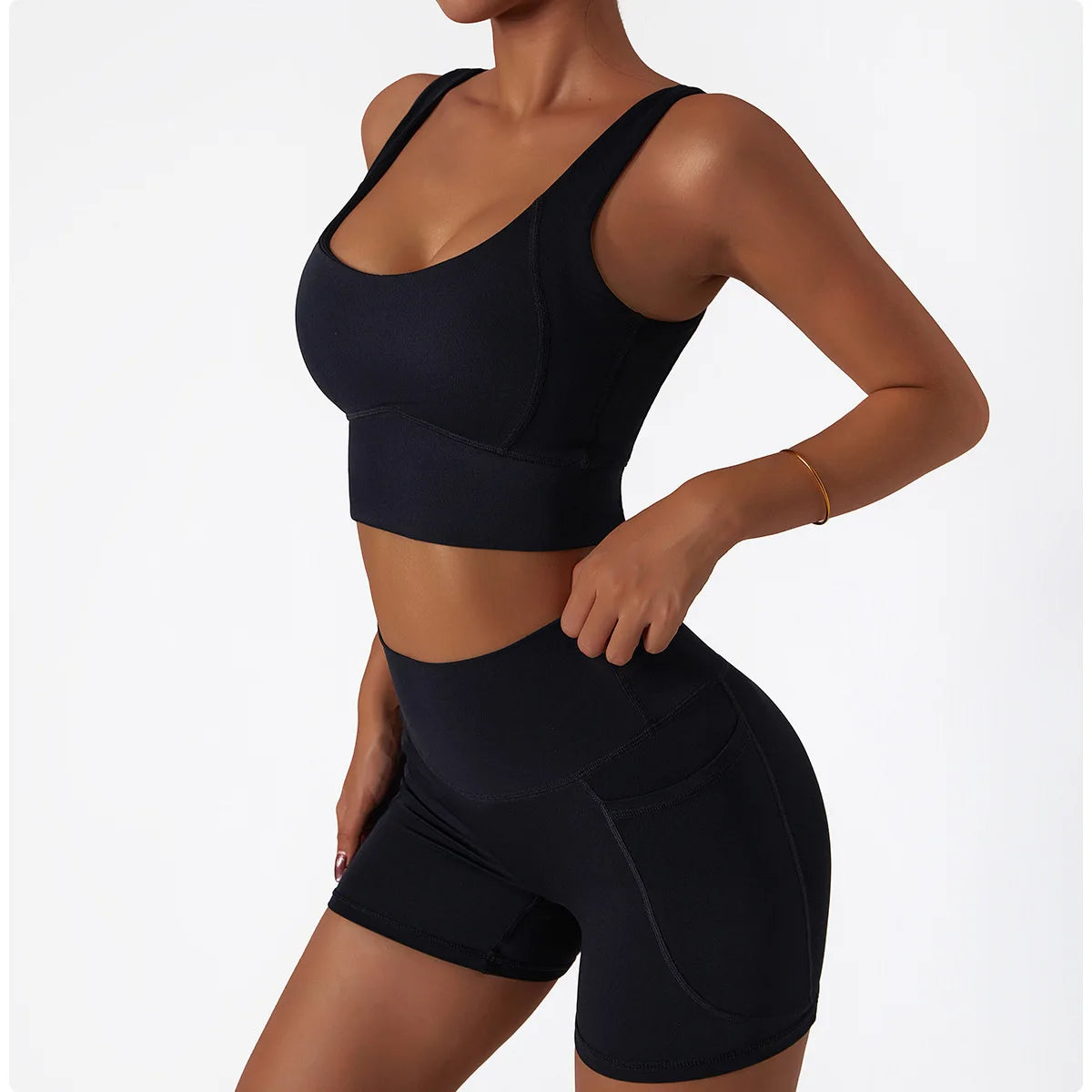 2PCS Seamless Women Tracksuit Yoga Set Workout Sportswear