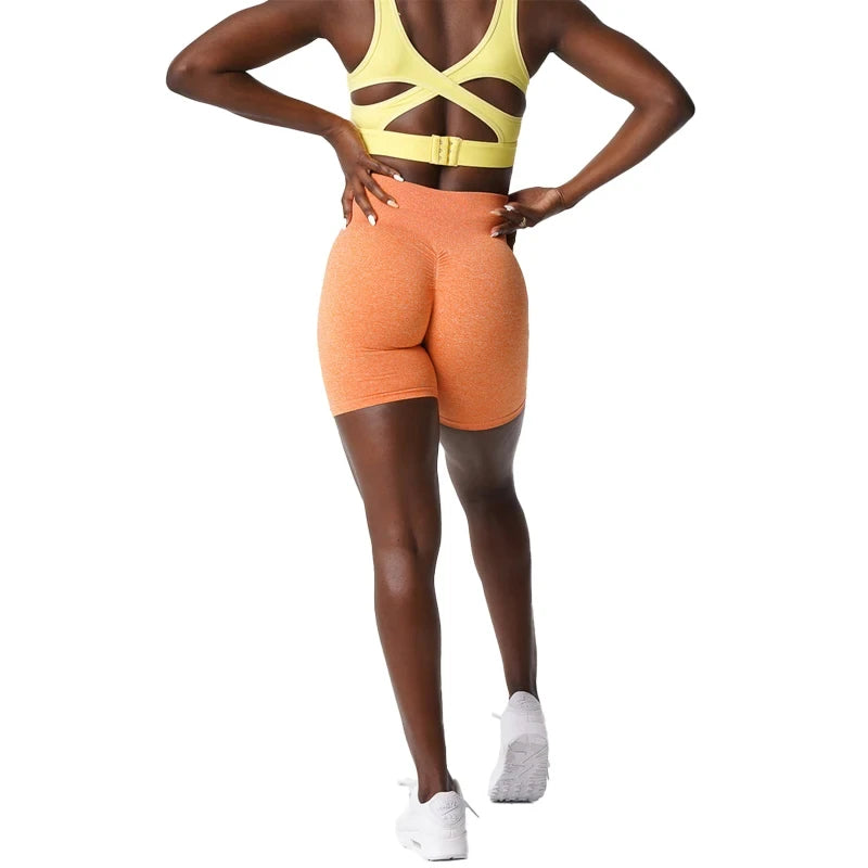 Scrunch Seamless Shorts Spandex Shorts Woman Fitness Elastic Breathable Hip-lifting Leisure Sports Running