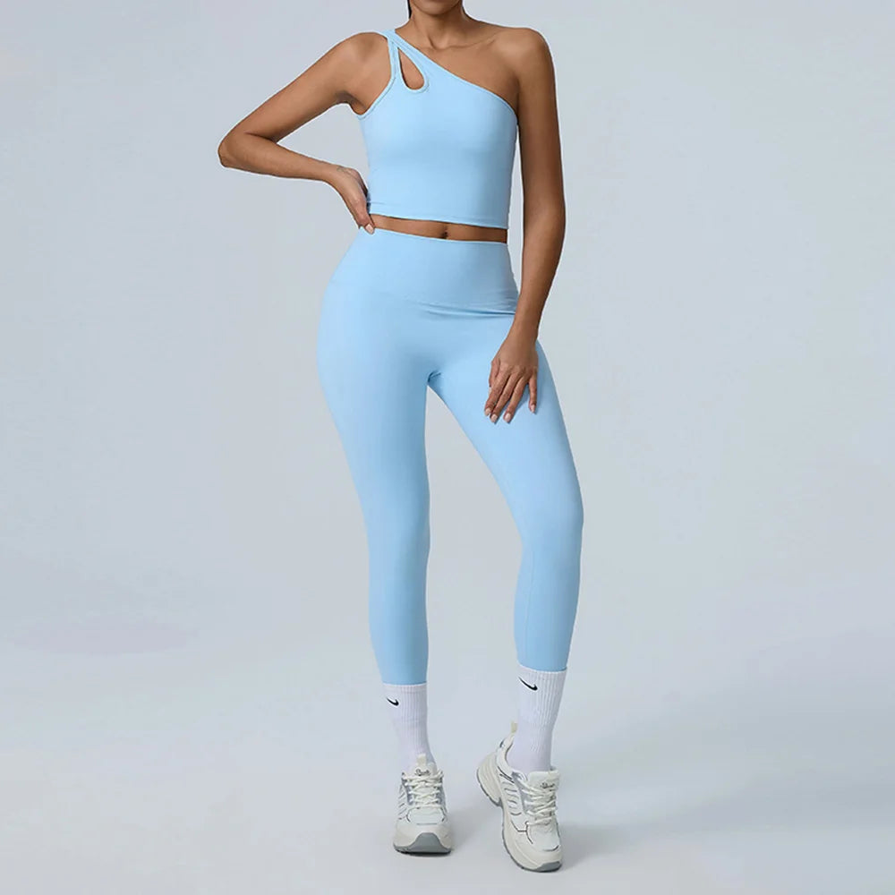 2PCS Seamless Yoga Women Sexy Set Athletic Wear