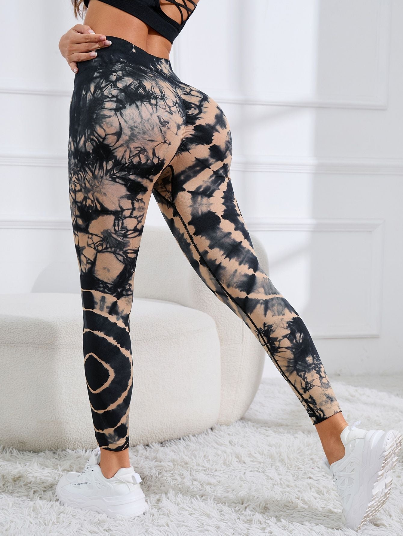 Women Print Seamless Pants Leopard High Waist