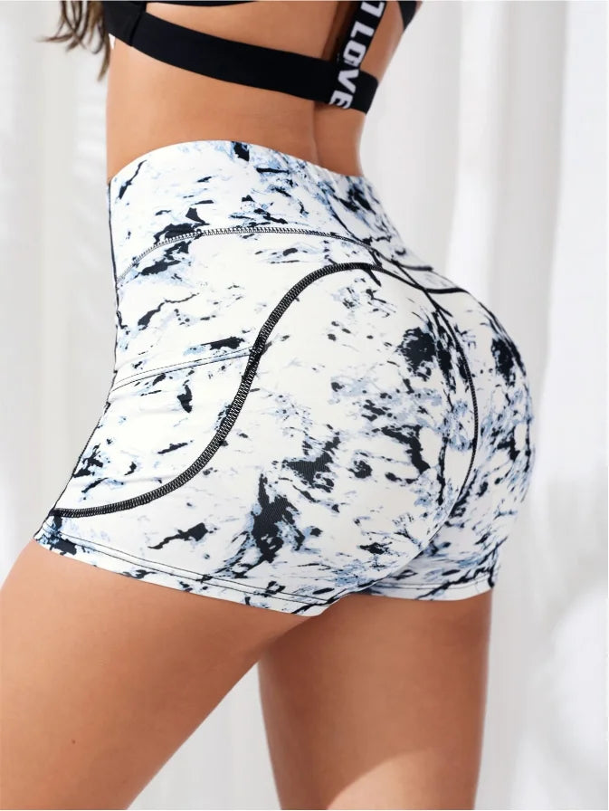 High-Waist Fitness Yoga Shorts