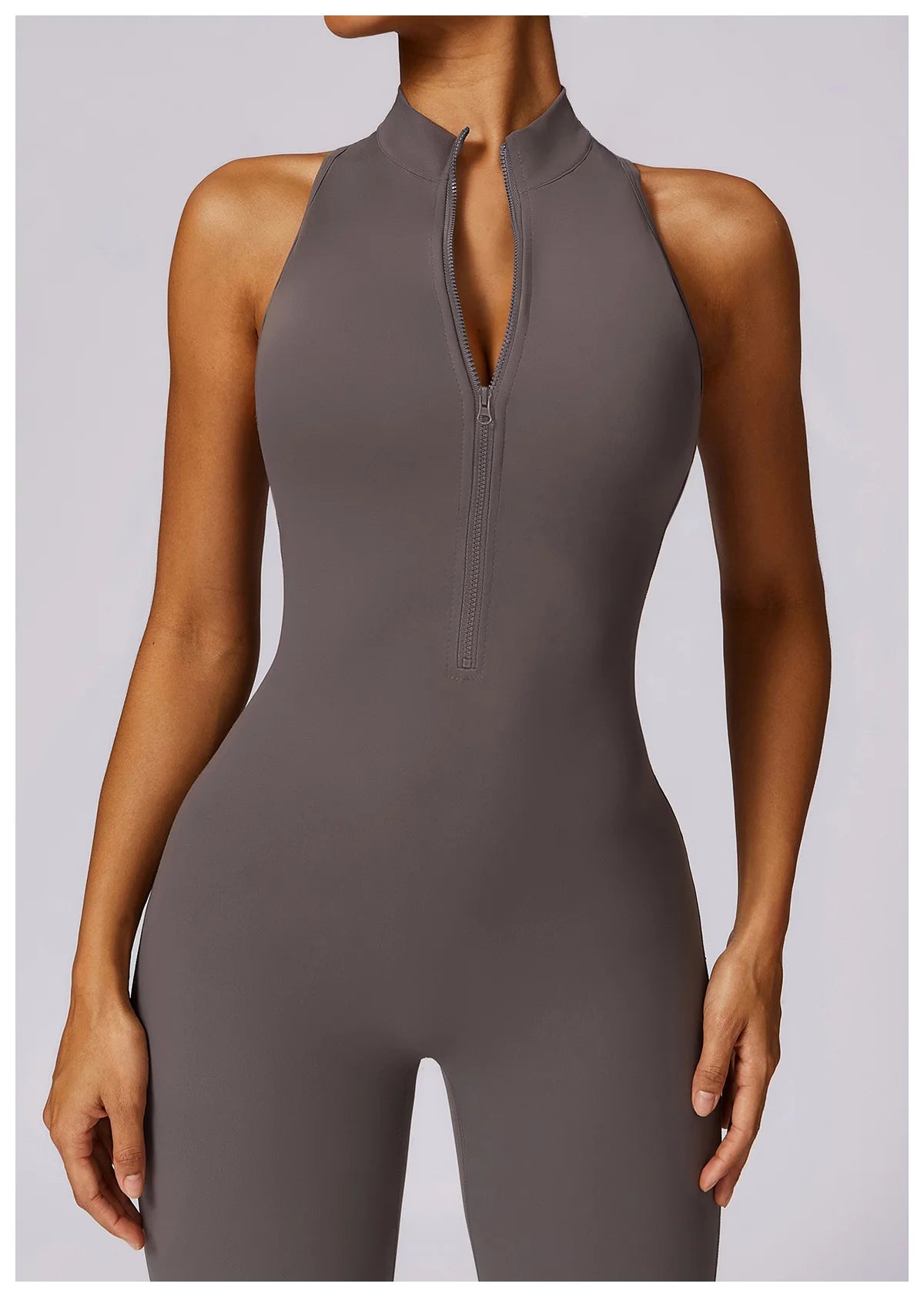 Women's Tracksuit Yoga Set Zipper Jumpsuits One Piece Fitness
