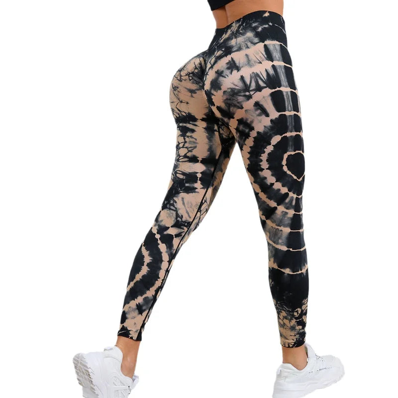 Women Print Seamless Pants Leopard High Waist