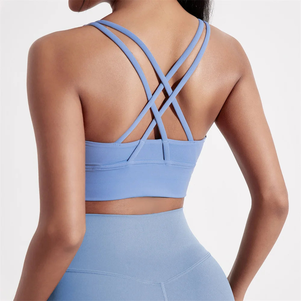 Solid Color Women Fitness Sport bra