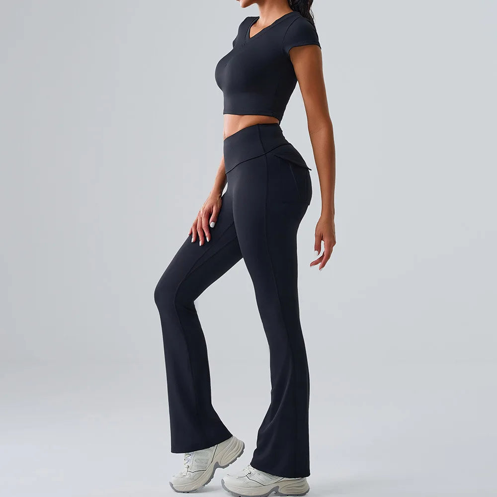Sexy Women's Feeling Naked Training Set Gym Yoga 2 Pieces