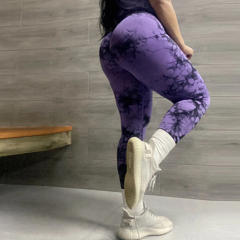 23 Colours Tie Dye Seamless Leggings Push Up