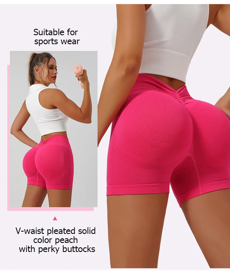 Women Seamless Yoga Shorts High Waist Workout Shorts Running Naked Feeling Breathable Fitness Pants Outwear Tight Shorts
