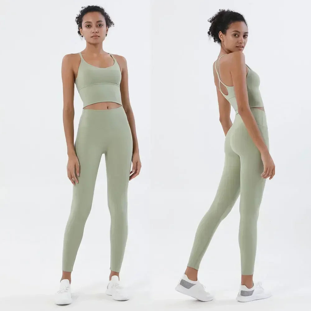 Sports Bra and Leggings Two Piece Sets