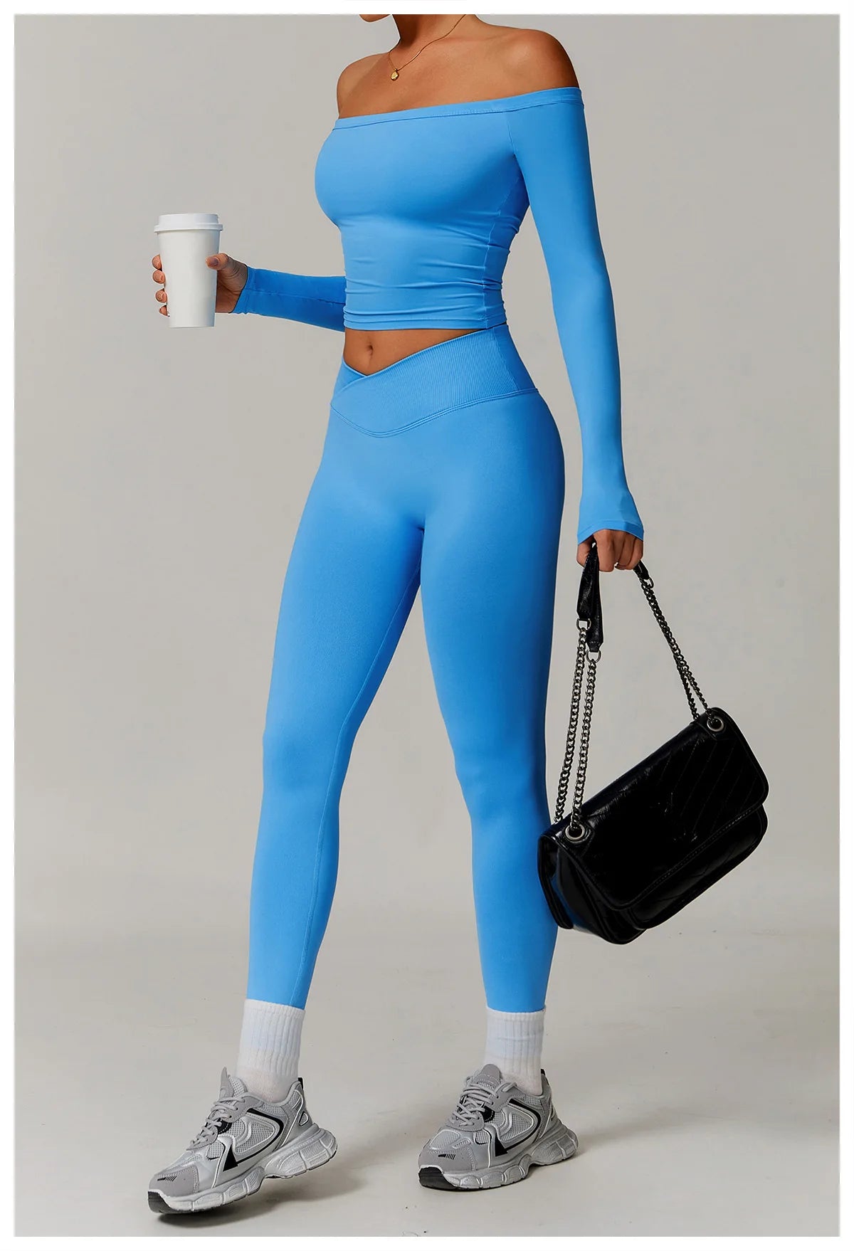 2 Pieces Yoga Suit Sports Set Women Athletic Wear Gym
