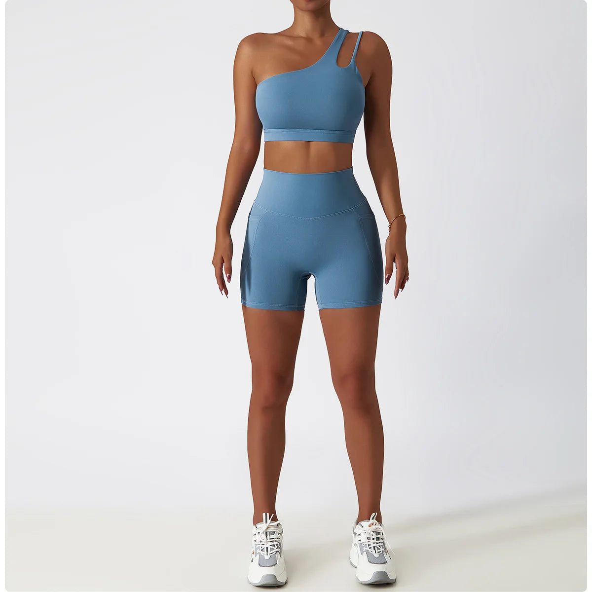 2PCS Seamless Women Tracksuit Yoga Set Workout Sportswear