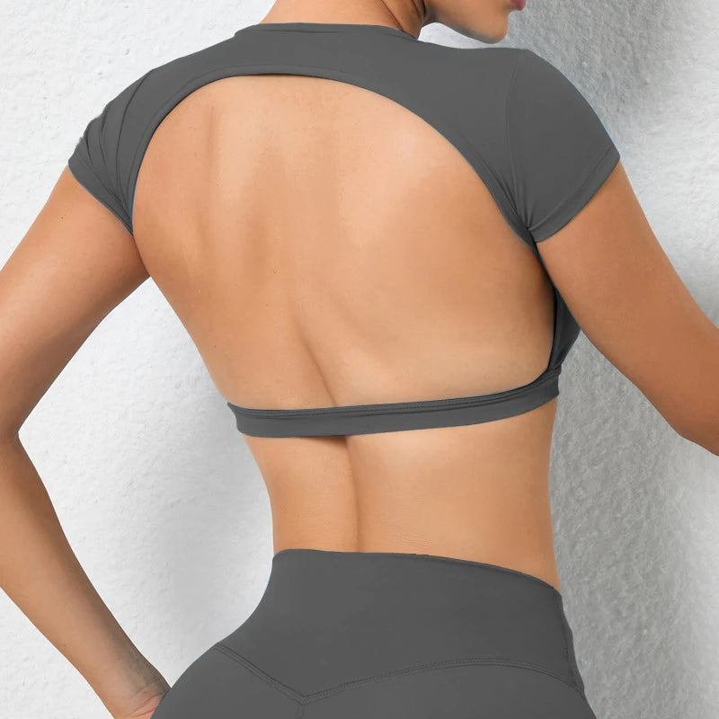 Backless Yoga Crop Top
