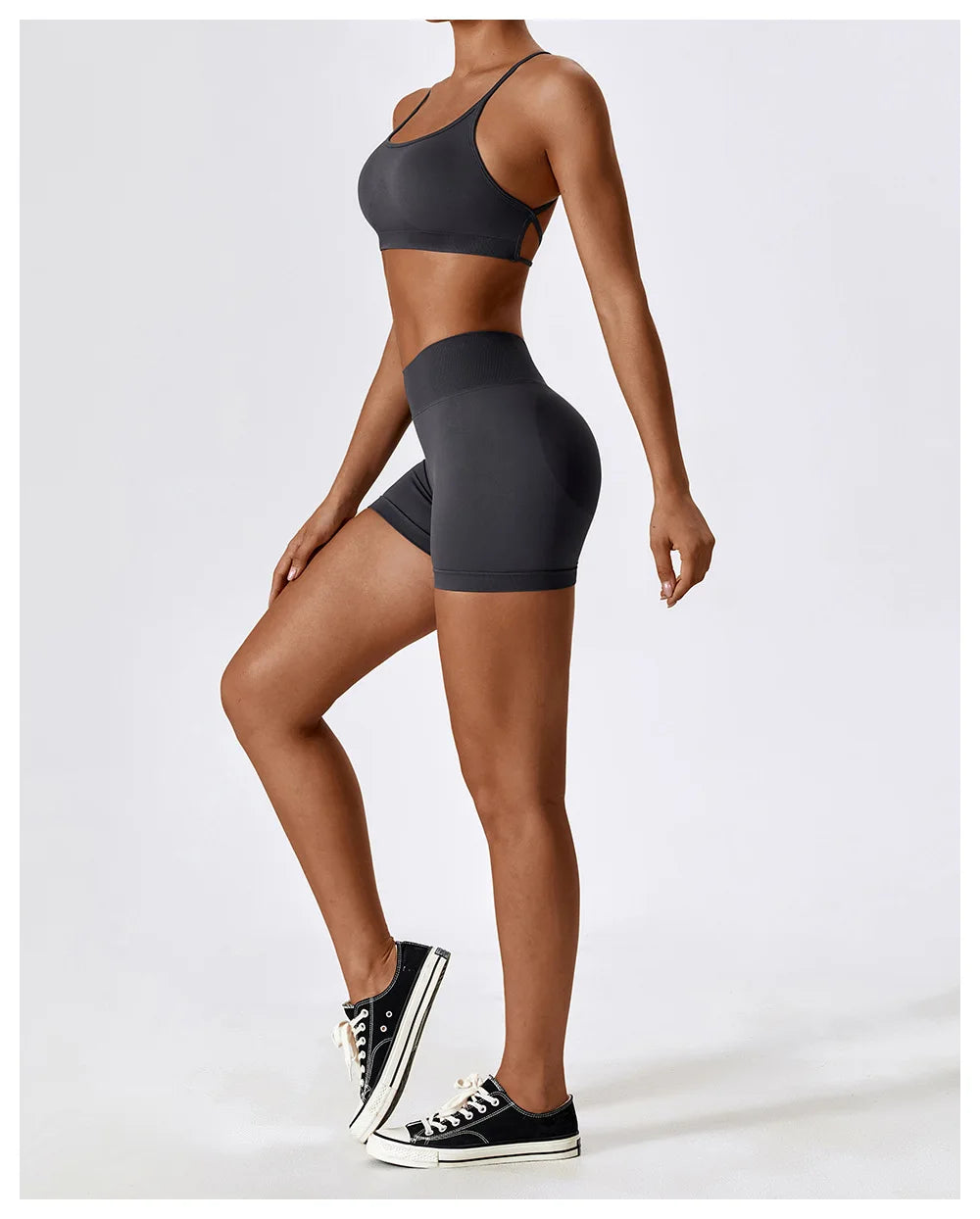 V Back Seamless Shorts Women Sports Shorts Cycling Yoga Shorts Scrunch Butt Biker Fitness High Waist Gym Shorts Leggings Woman
