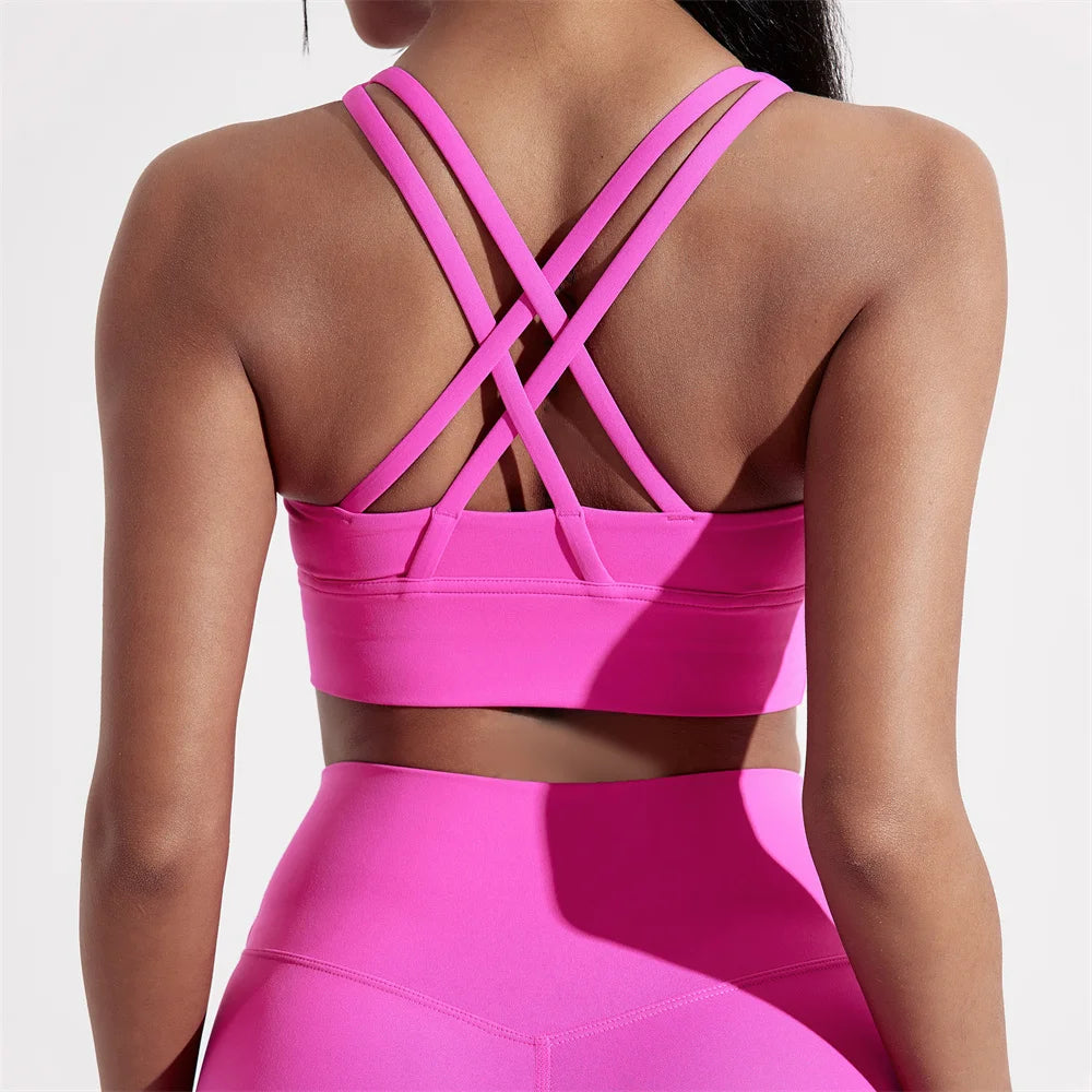 Cross back Fitness sport Bra