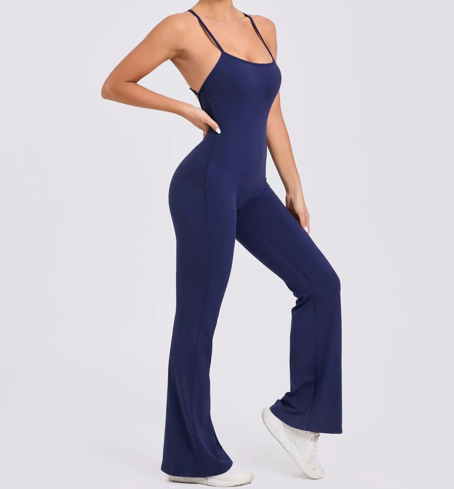 Sexy Back V Jumpsuit Gym Set Yoga Suit Sportswear Women