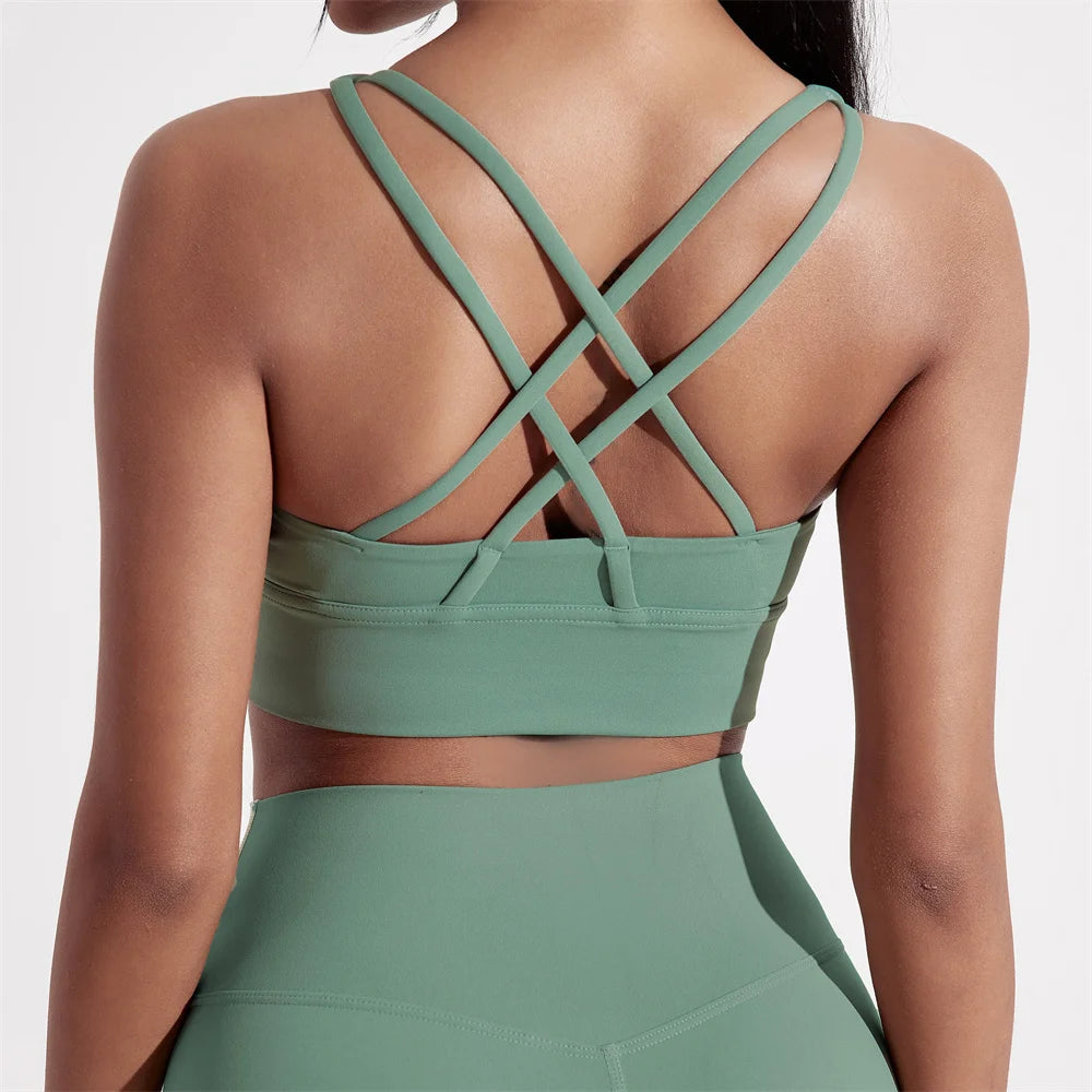 Cross back Fitness sport Bra