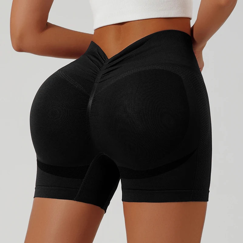 Women Seamless Yoga Shorts High Waist Workout Shorts Running Naked Feeling Breathable Fitness Pants Outwear Tight Shorts