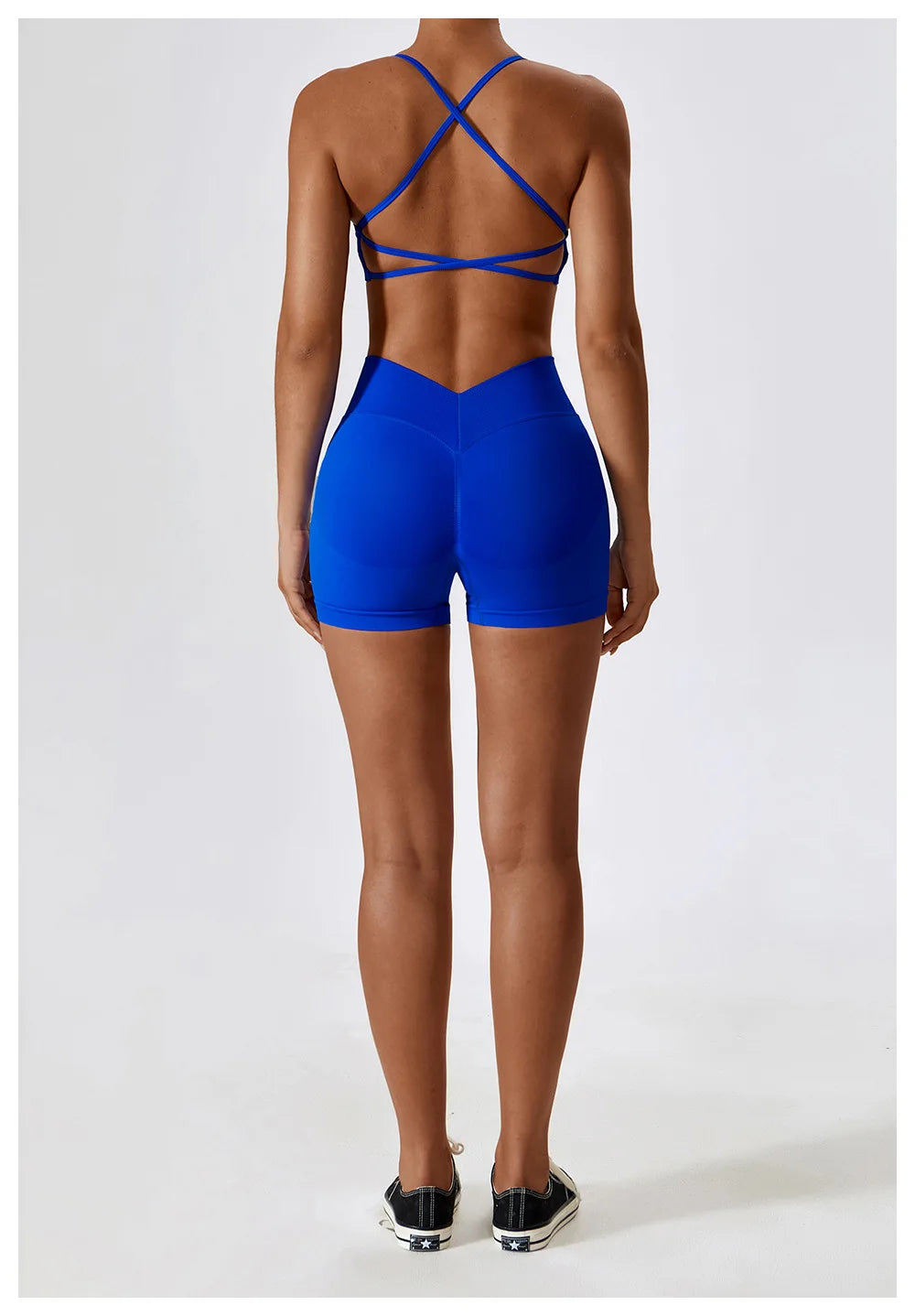 V Back Seamless Shorts Women Sports Shorts Cycling Yoga Shorts Scrunch Butt Biker Fitness High Waist Gym Shorts Leggings Woman