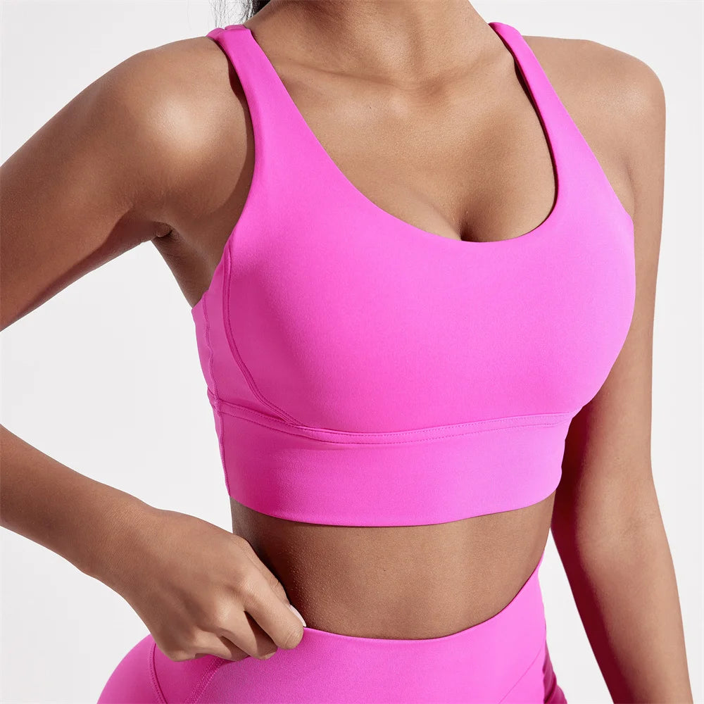 Solid Color Women Fitness Sport bra
