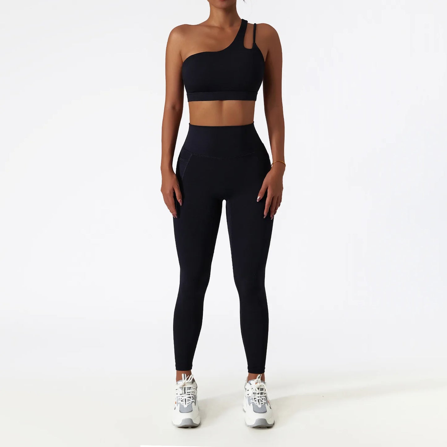 2PCS Seamless Women Tracksuit Yoga Set Workout Sportswear