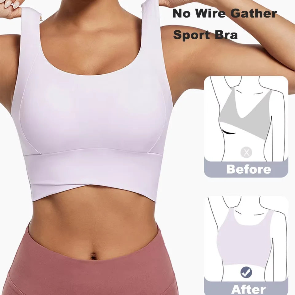 Sports Yoga Bra Nylon Soft Stretchy