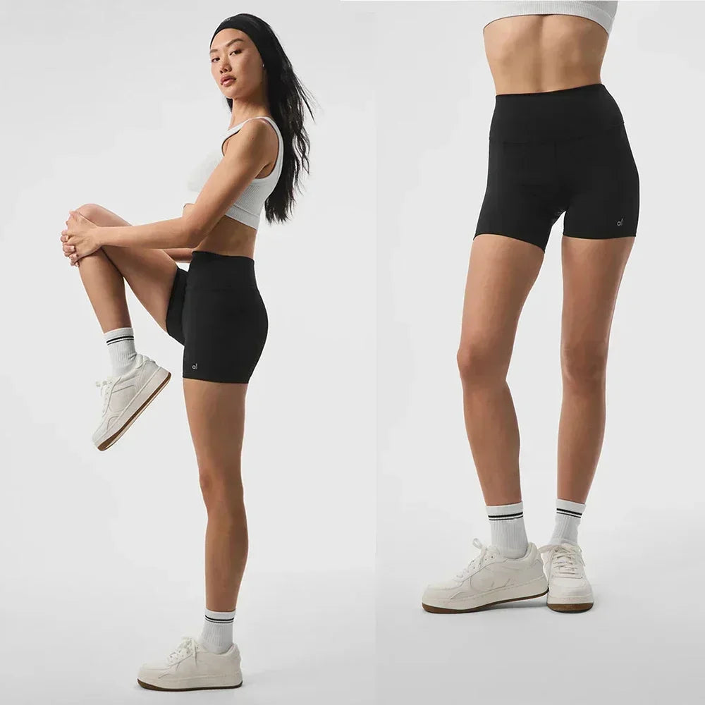 AL Seamless Yoga Shorts 5" Airlift Energy Short Hip Lift Tight Appear Thin Yoga Shorts Fitness Cycling Pants Gym for Women