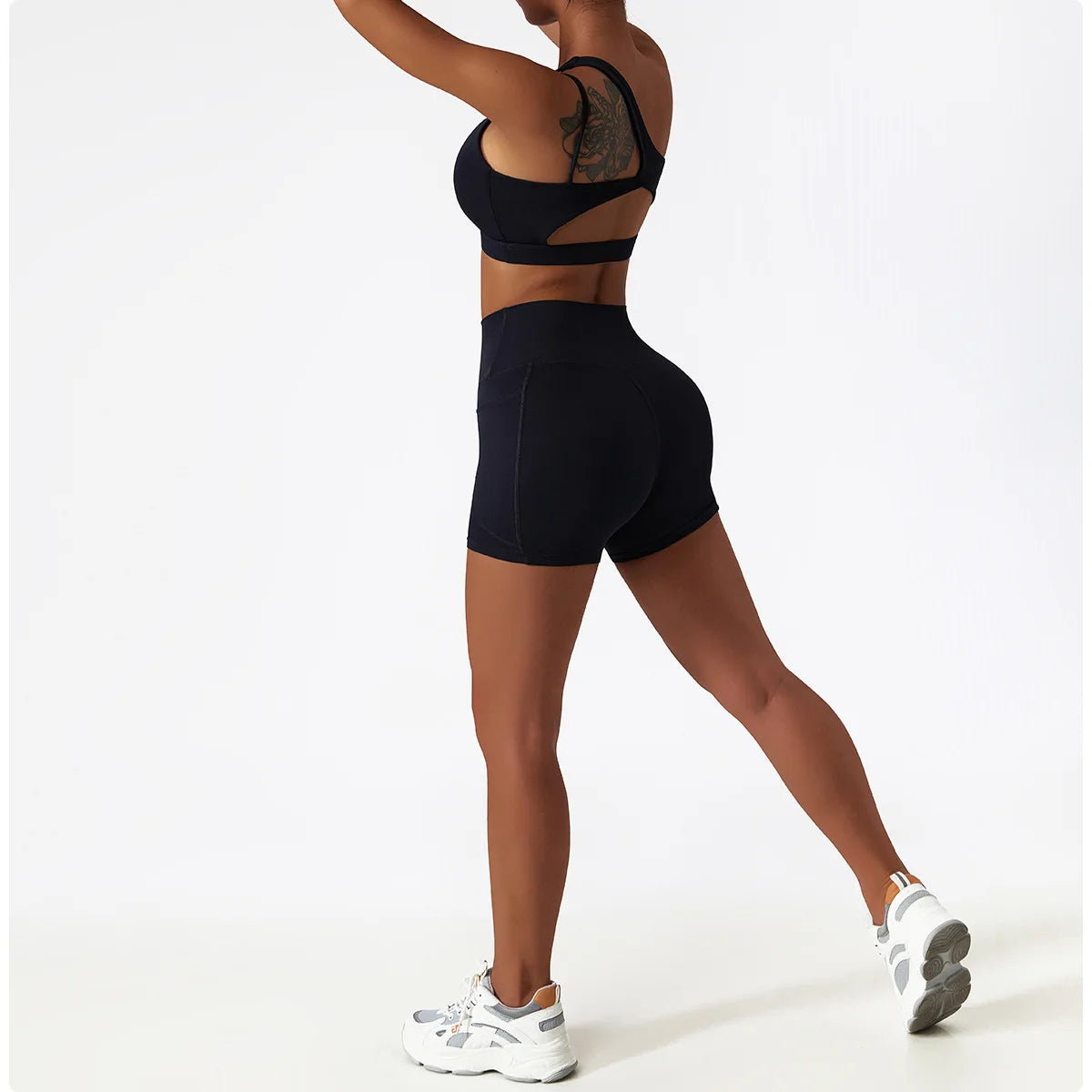 2PCS Seamless Women Tracksuit Yoga Set Workout Sportswear