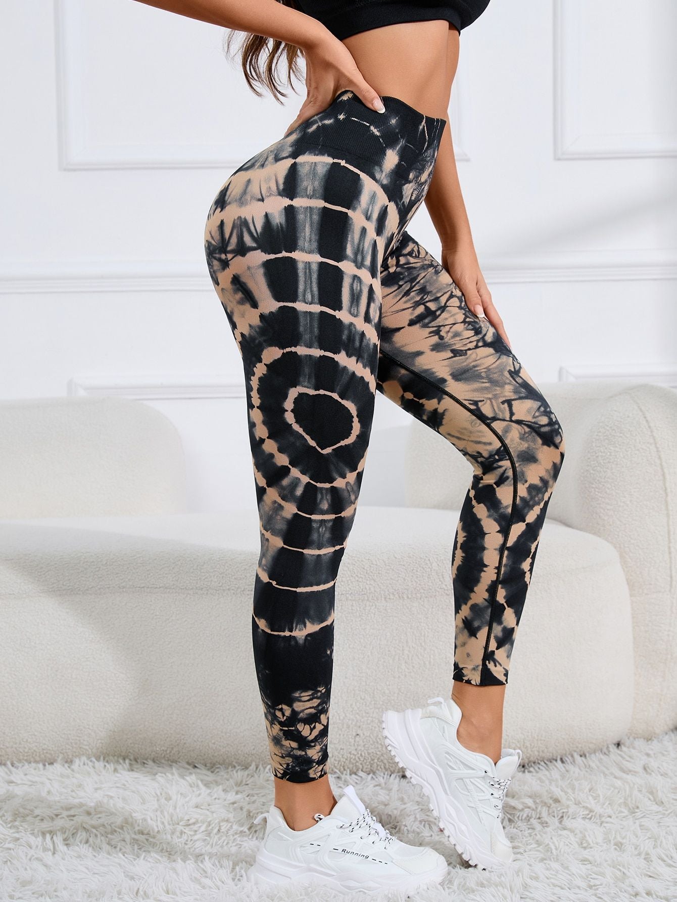 Women Print Seamless Pants Leopard High Waist