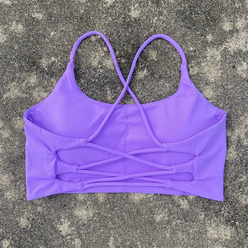 Solid Color Women Sexy Fitness Sport Bra