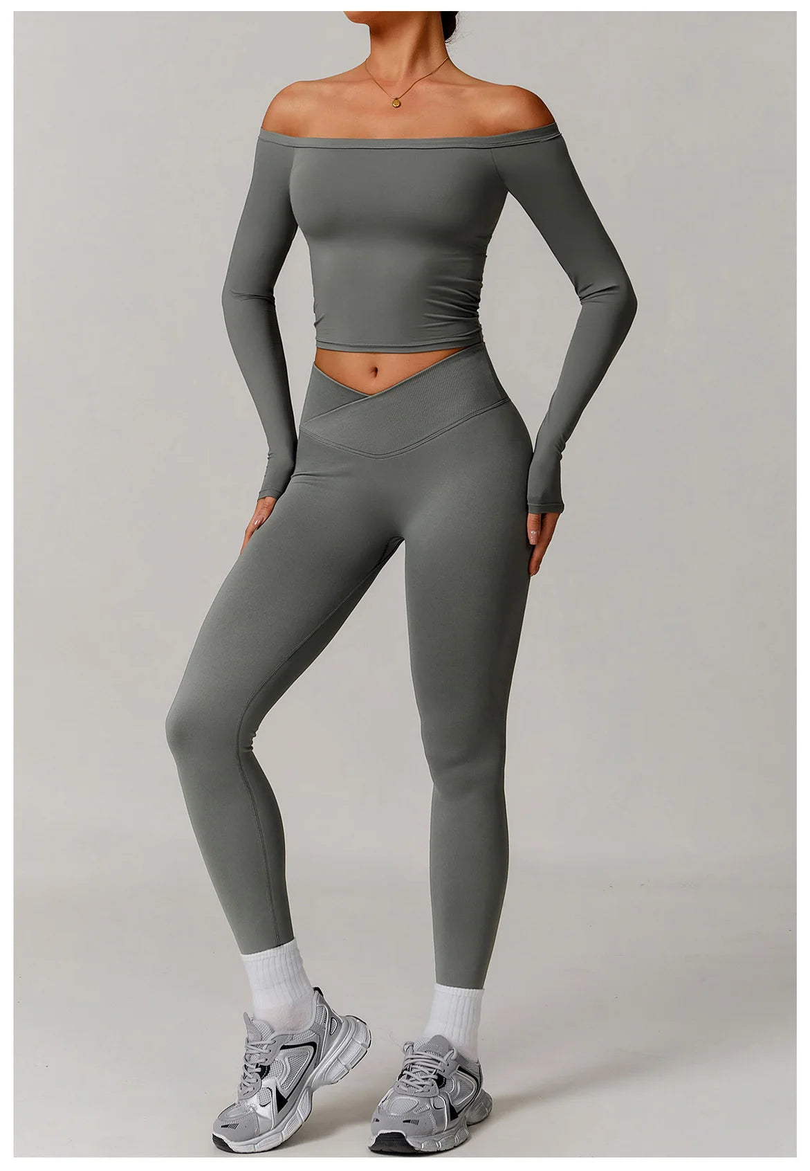 2 Pieces Yoga Suit Sports Set Women Athletic Wear Gym