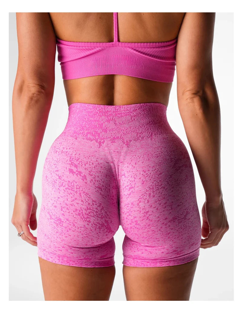 TKITK Digital Seamless Shorts Women Soft Workout Tights Fitness Outfits Spandex Yoga short Gym Wear Digital Seamless