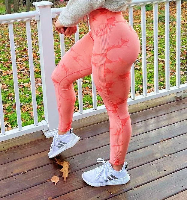 23 Colours Tie Dye Seamless Leggings Push Up