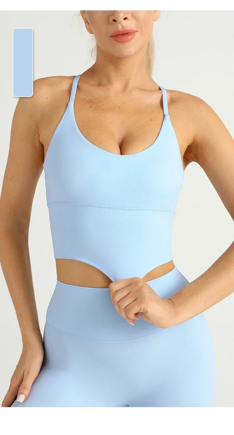 Cross Back Y Shape Sports Bra