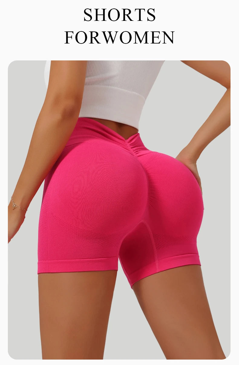 Women Seamless Yoga Shorts High Waist Workout Shorts Running Naked Feeling Breathable Fitness Pants Outwear Tight Shorts