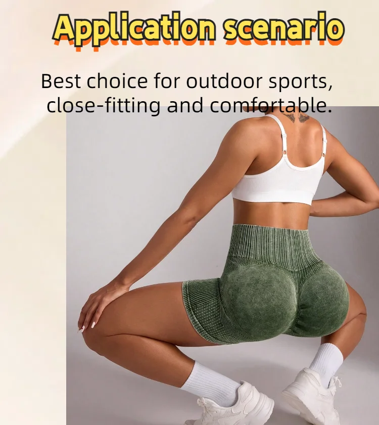 High Waist Green Cardio Women's Shorts, Tummy Chest Lift Fitness Yoga Shorts, Outdoor Workout Cycling Pants, Women's Sportswear