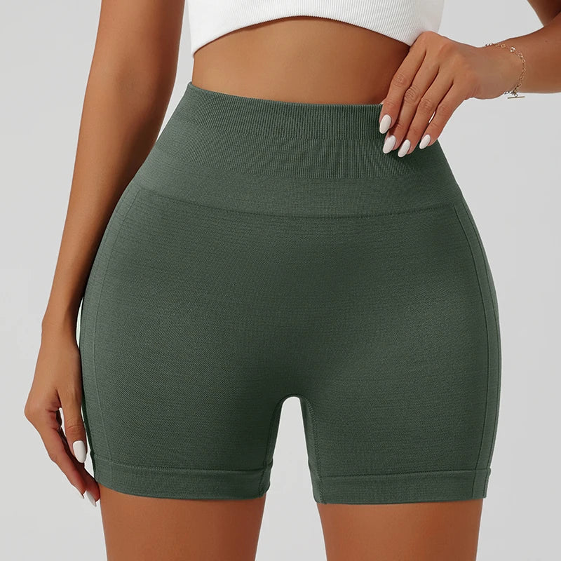 Women Seamless Yoga Shorts High Waist Workout Shorts Running Naked Feeling Breathable Fitness Pants Outwear Tight Shorts