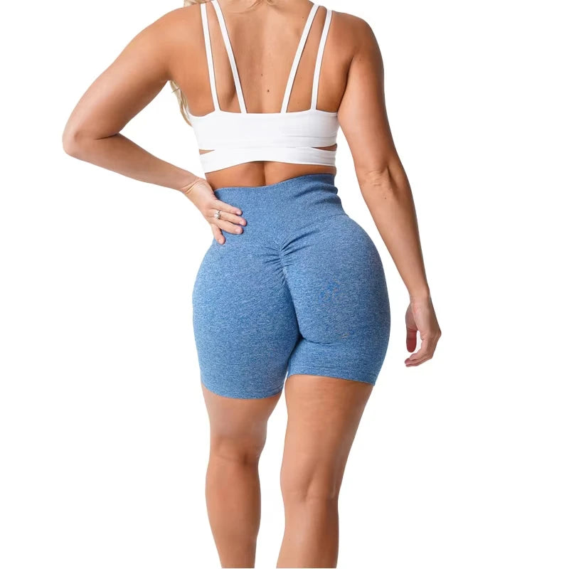 Scrunch Seamless Shorts Spandex Shorts Woman Fitness Elastic Breathable Hip-lifting Leisure Sports Running