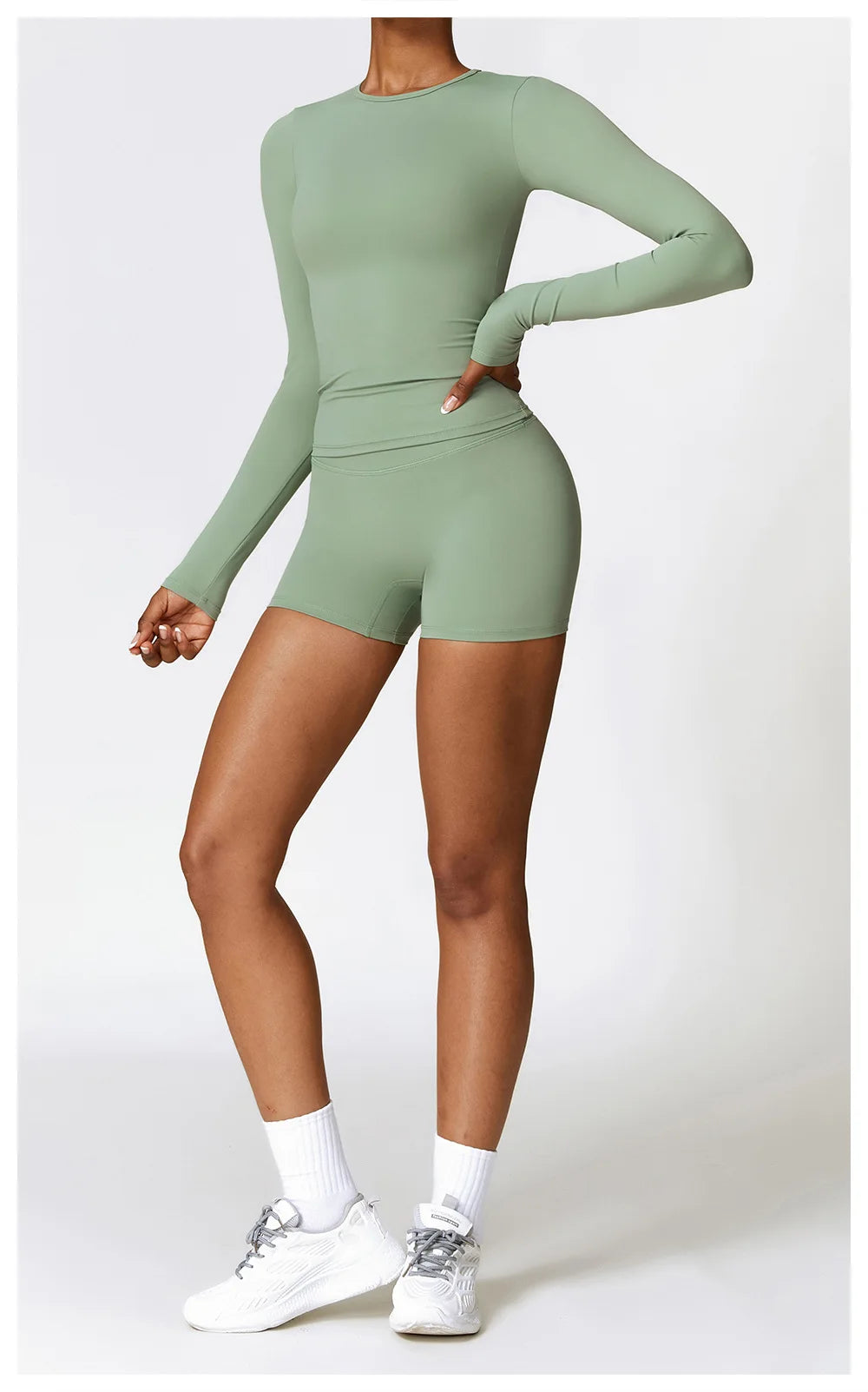 Long Sleeve Fitness Crop Top