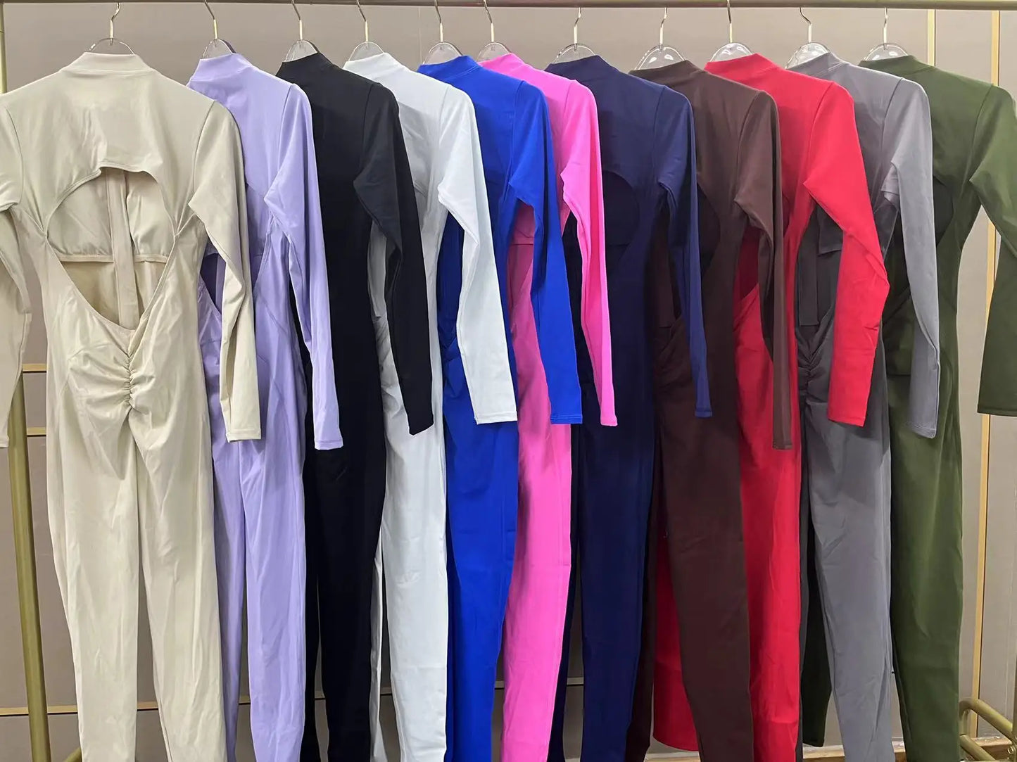 Backless Rompers Yoga Long Sleeved Women's Sportswear