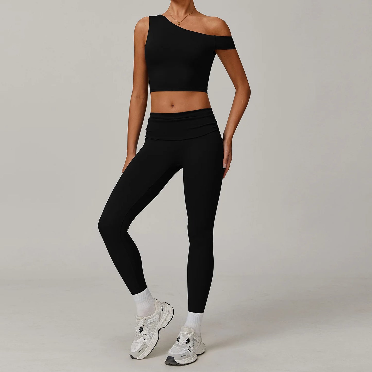 2 Piece Fitness Sportswear Gym Tracksuit High Waist Leggings