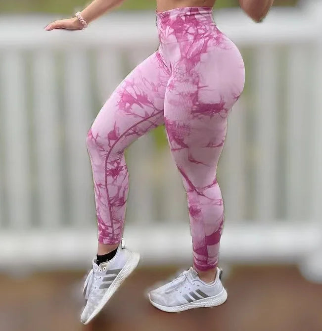 23 Colours Tie Dye Seamless Leggings Push Up