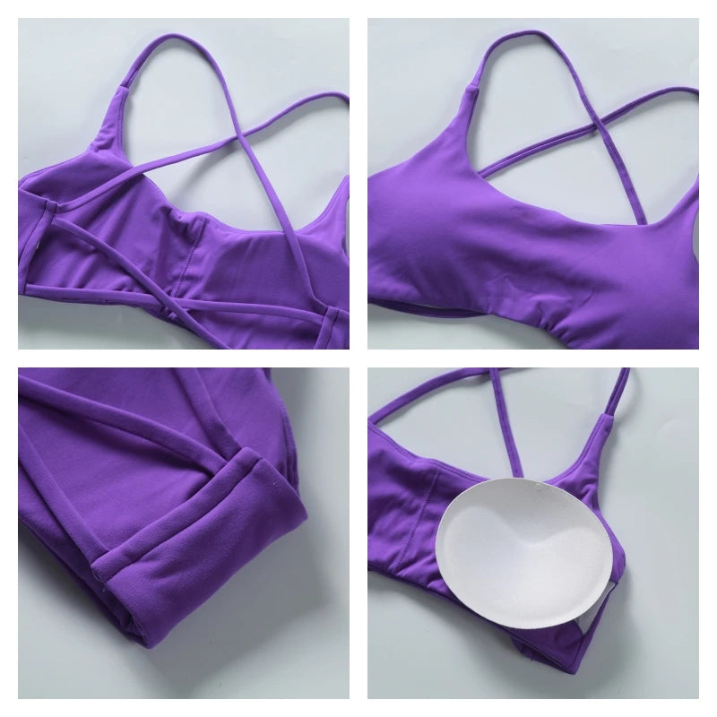 Super Soft Fabric Back Cross Sports Bra