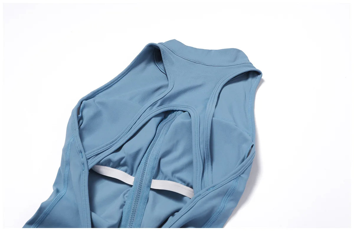 Zipper Yoga Jumpsuit Fitness Sports