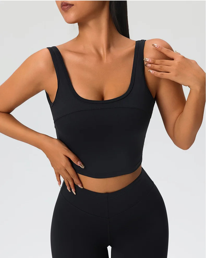 2 Pieces Women's High Quality Soften Yoga Set Sports Suit Gym Set
