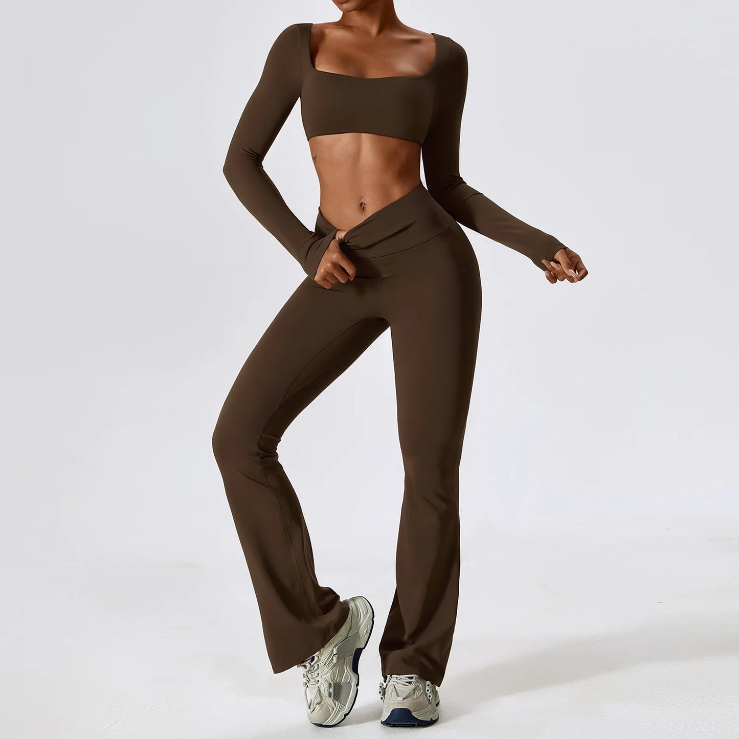 2 Pieces Women Tracksuit Yoga Set