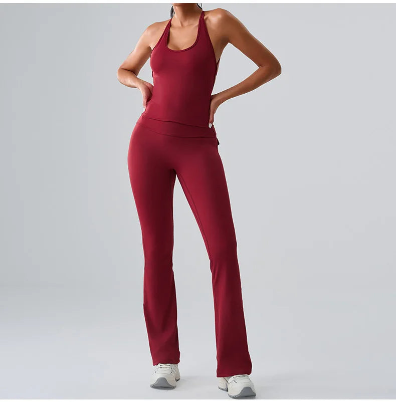 Sexy Women's Feeling Naked Training Set Gym Yoga 2 Pieces